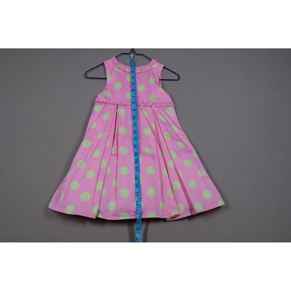 Polkatots Vintage Little Girls Pink Polka Dot Dress - Size 2T - Picture 3 of 5